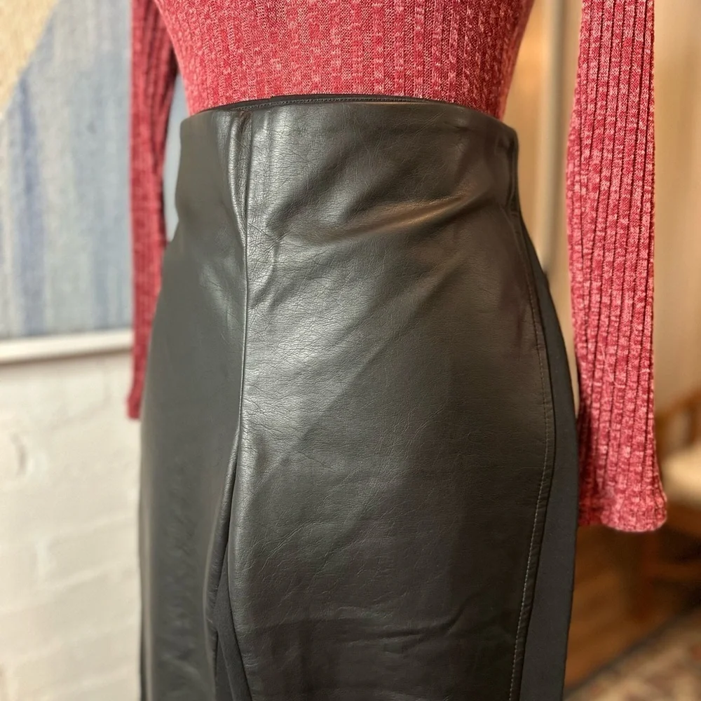Lauren by Ralph Lauren Pleather Leggings with Zip Ankle Details